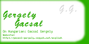 gergely gacsal business card